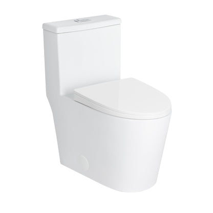 Casta Diva One-Piece Toilet, Elongated, 12'' Rough-in, Dual Flush 0.9/1.28GPF, White | CD-T001