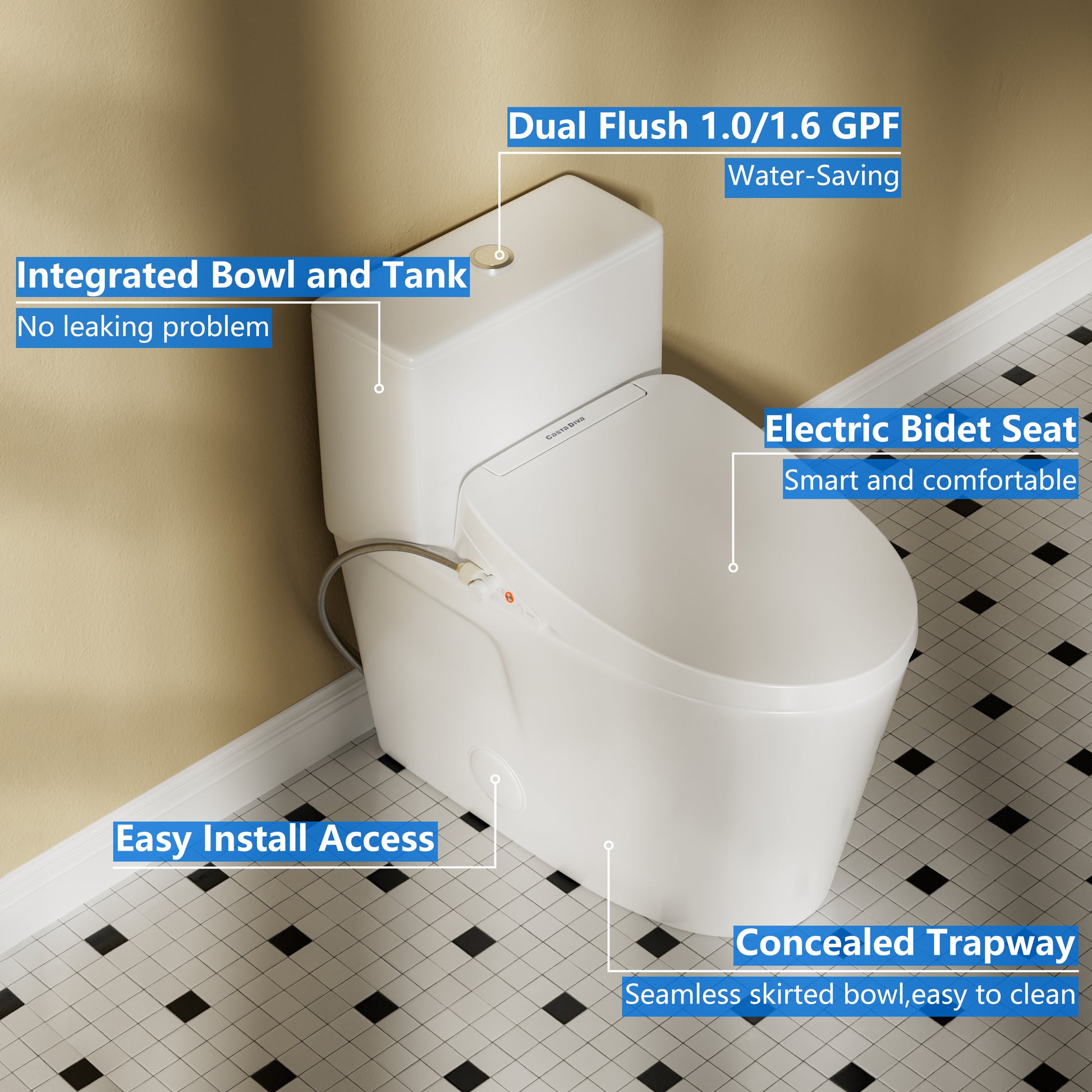 Casta Diva Toilet Bidet Combo | CD-Y020 – Casta Diva Home