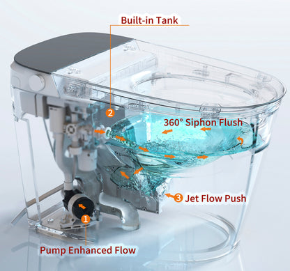 Casta Diva Smart Bidet Toilet, Auto Open/Close, Tank  | CD-Y090