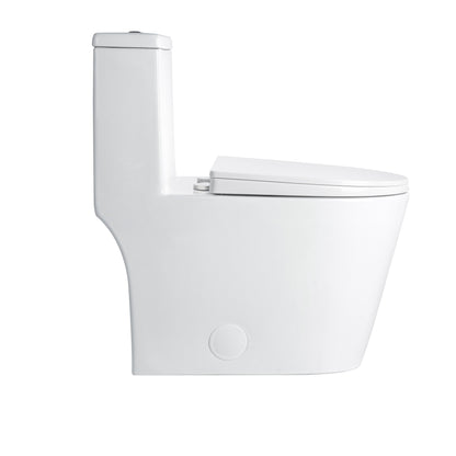 Casta Diva One-Piece Toilet, Elongated, 12'' Rough-in, Dual Flush 0.9/1.28GPF, White | CD-T001