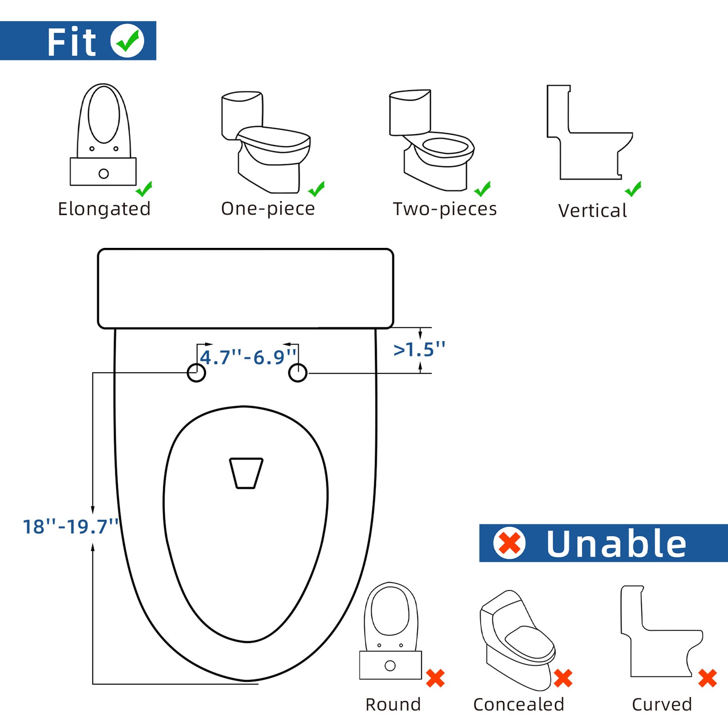 Casta Diva Elongated Electric Bidet Toilet Seat with Side Panel | CD-BT05