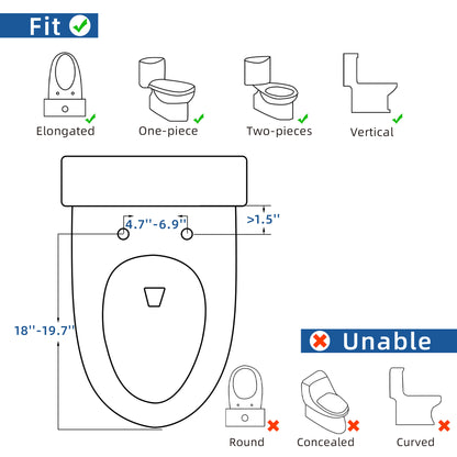 Casta Diva Elongated Electric Bidet Toilet Seat with Side Panel | CD-BT05