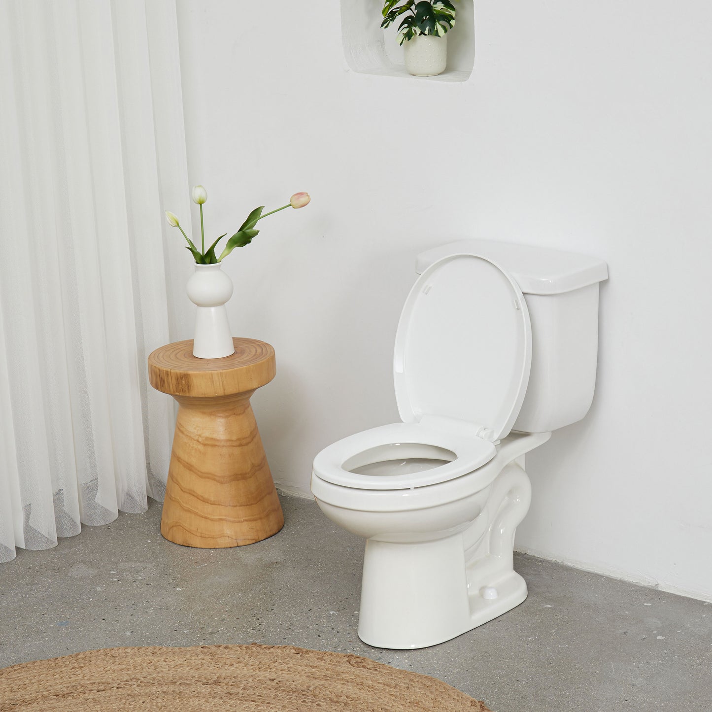 I3901S Slow Close Toilet Seat, Round, White