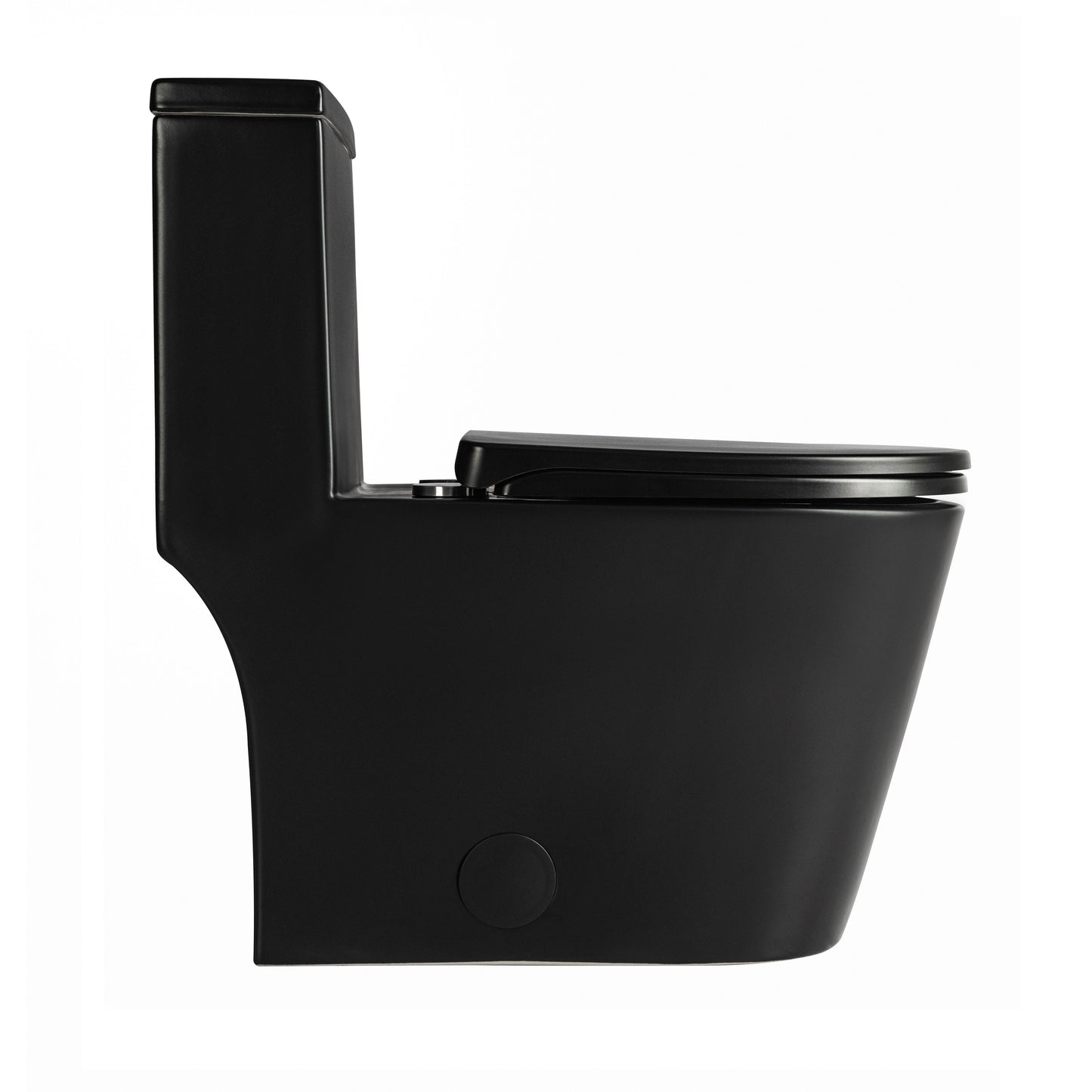 Casta Diva One-Piece Toilet, Elongated, 12'' Rough-in, Dual Flush 0.9/1.28GPF, Black | CD-T002