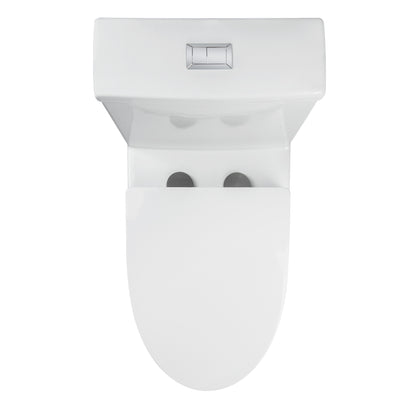 Casta Diva One-Piece Toilet, Elongated, 12'' Rough-in, Dual Flush 0.9/1.28GPF, White | CD-T001