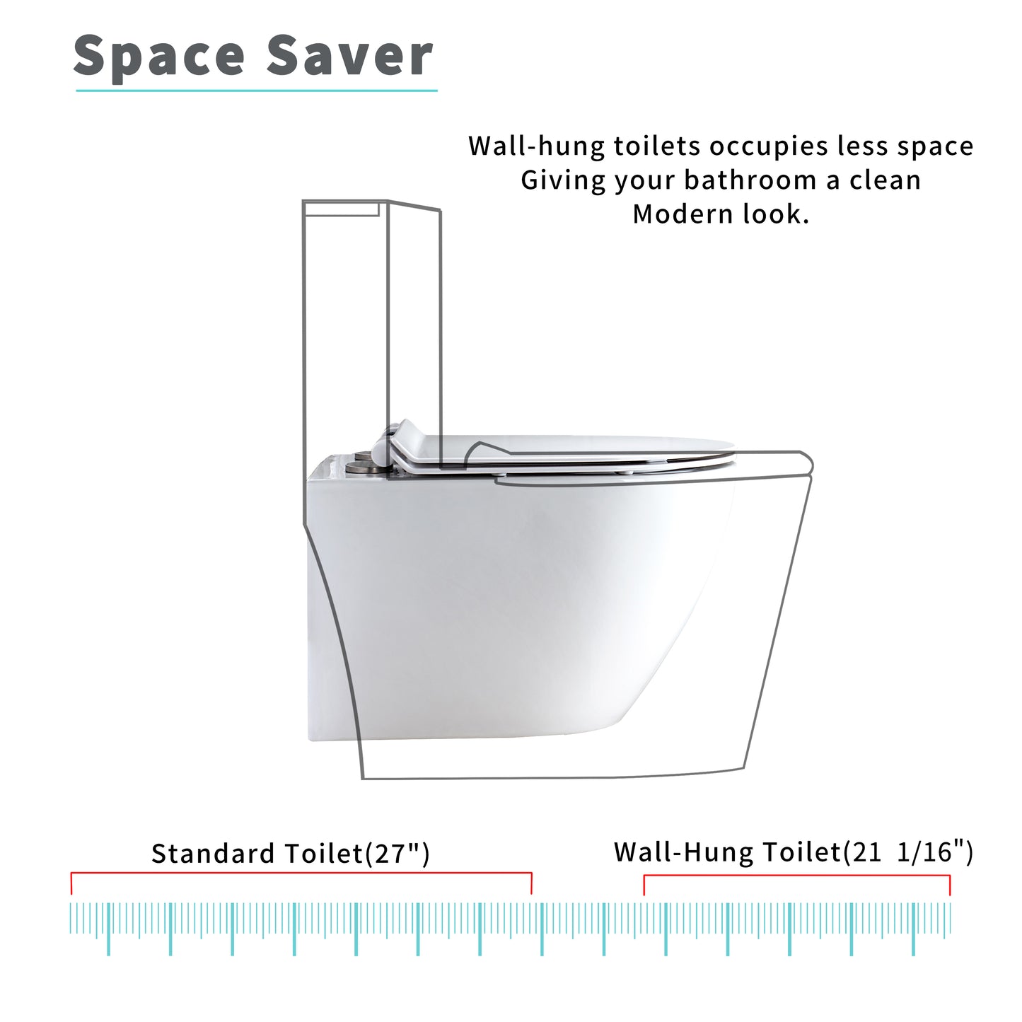 Casta Diva Wall Hung Toilet Bowl for In-Wall Toilet System, White | CD-WT02