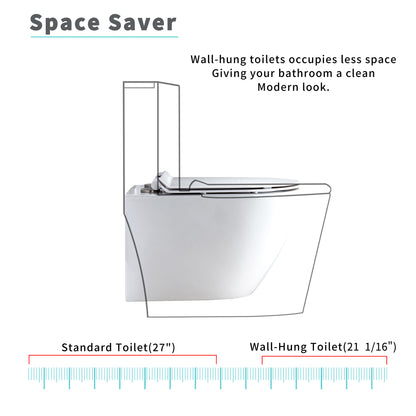 Casta Diva Wall Hung Toilet Bowl for In-Wall Toilet System, White | CD-WT02