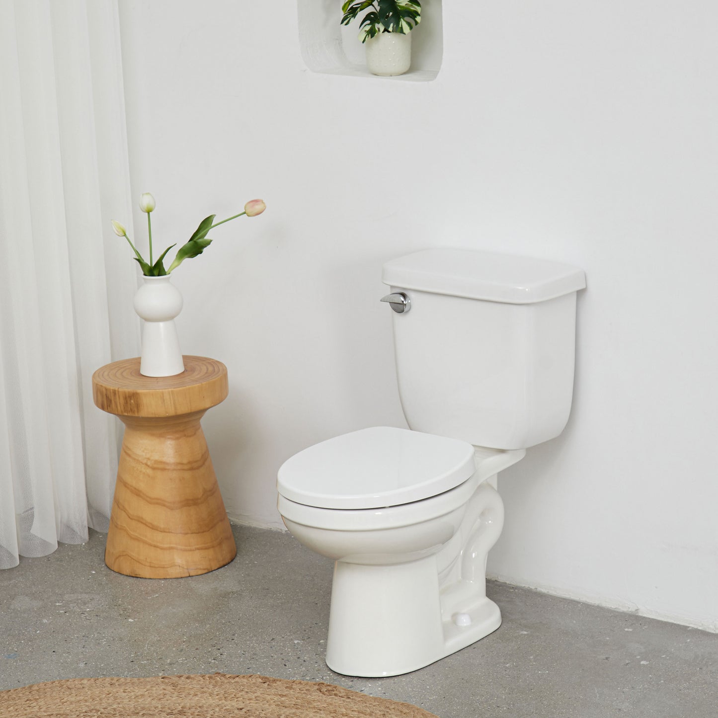 I3901S Slow Close Toilet Seat, Round, White