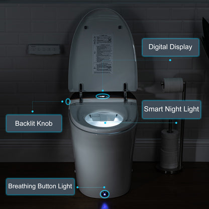 Casta Diva Smart Bidet Toilet, Auto Open/Close, Tankless | CD-Y010S