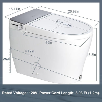 Casta Diva Smart Bidet Toilet, Auto Open/Close, Tank  | CD-Y090