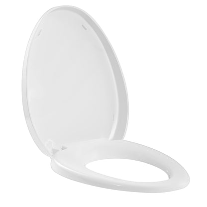 I3900S Slow Close Toilet Seat, 400 Pound Heavy Duty, Elonagated, White