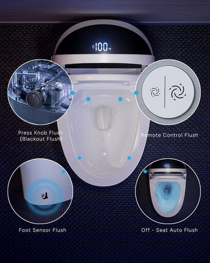 Casta Diva Smart Bidet Toilet, Pump-assisted Flush, Auto Open/Close, Tankless | TC-200GE