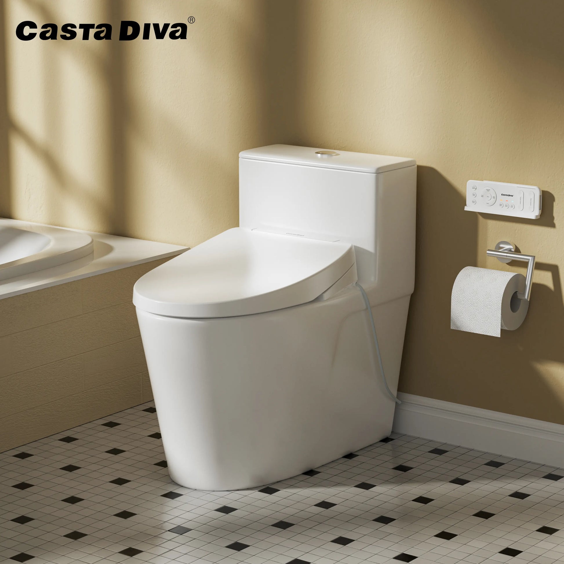 Casta Diva Electric Bidet Toilet Combo, Elongated, 12 inch Rough-in  CD-Y020-4