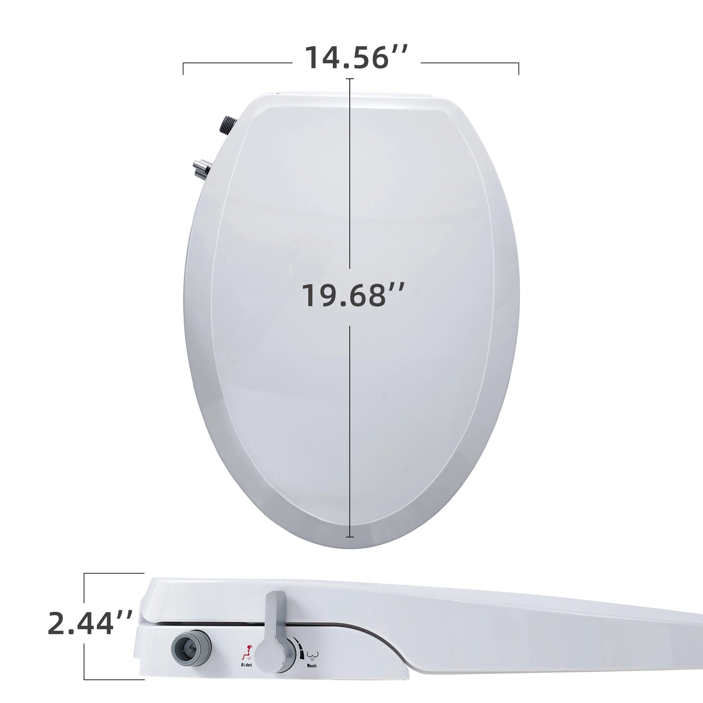 Casta Diva Non-Electric Bidet Toilet Combo, Elongated, 12 inch Rough-in  CD-BT04-7