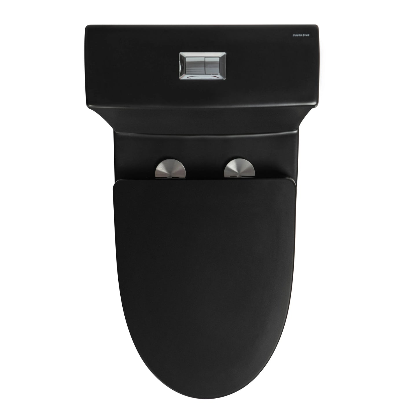 Casta Diva One-Piece Toilet, Elongated, 12'' Rough-in, Dual Flush 0.91.28GPF, Black  CD-T002-3