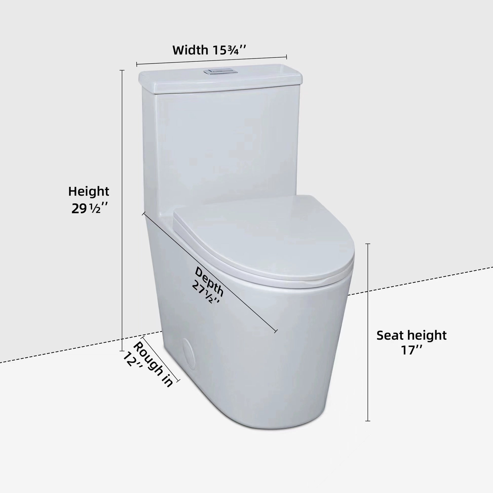 Casta Diva One-Piece Toilet, Elongated, 12'' Rough-in, Dual Flush 0.91.28GPF, White  CD-T001-10