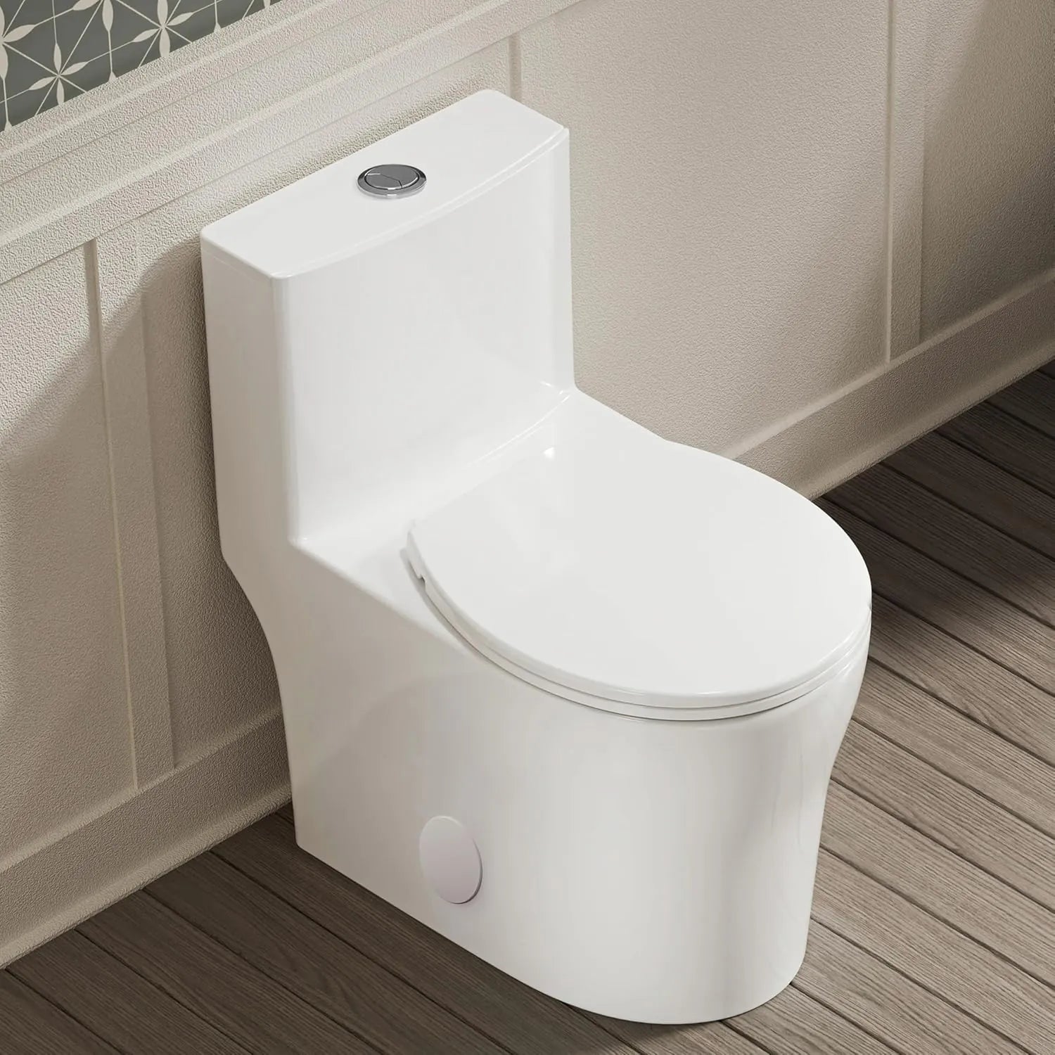 Casta Diva One-Piece Toilet, Round, 12'' Rough-in, Dual Flush 0.91.28GPF, White  CD-T003-1