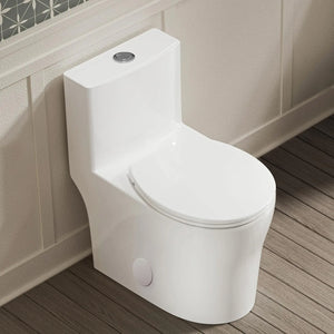 Casta Diva One-Piece Toilet, Round, 12'' Rough-in, Dual Flush 0.9/1.28GPF, White | CD-T003