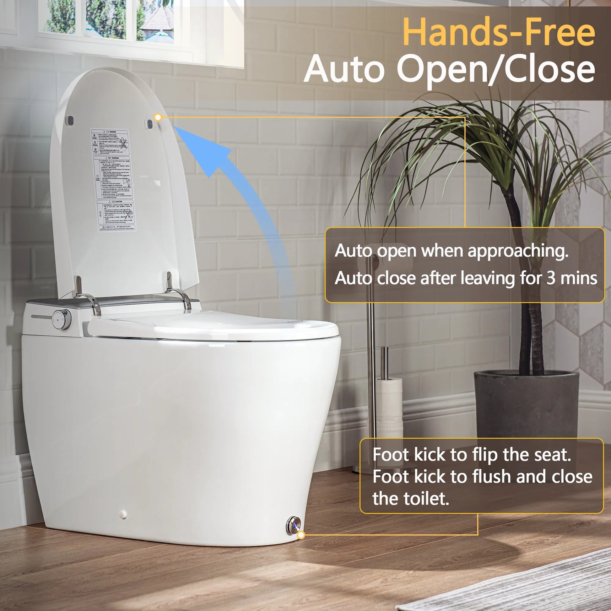 Casta Diva Smart Bidet Toilet, Auto OpenClose, Buit-in Tank   CD-Y090-3