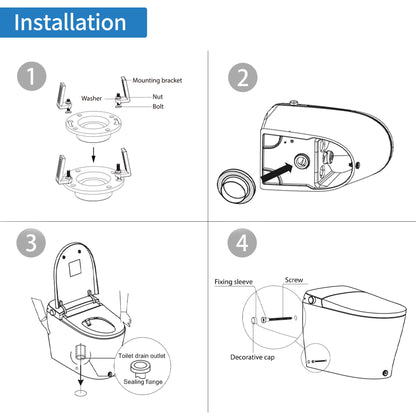 Casta Diva Smart Bidet Toilet, Auto OpenClose, Tankless  CD-Y010S-17