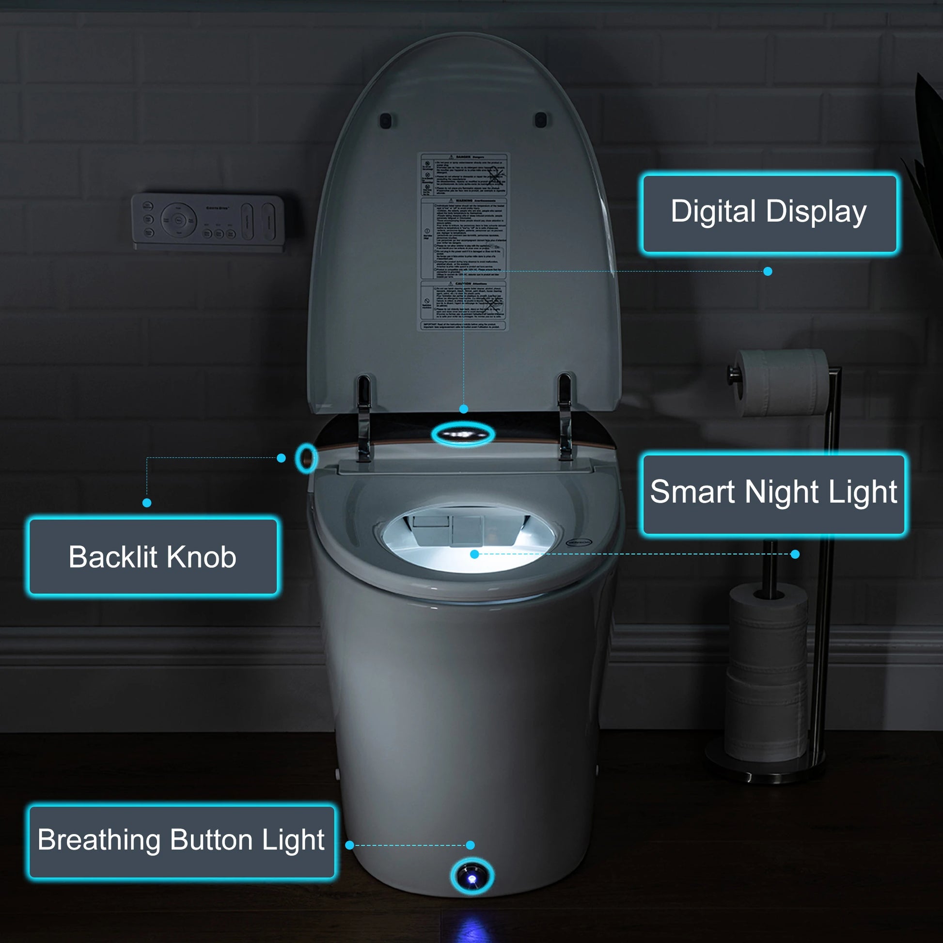 Casta Diva Smart Bidet Toilet, Soft Close, Tankless  CD-Y010-20