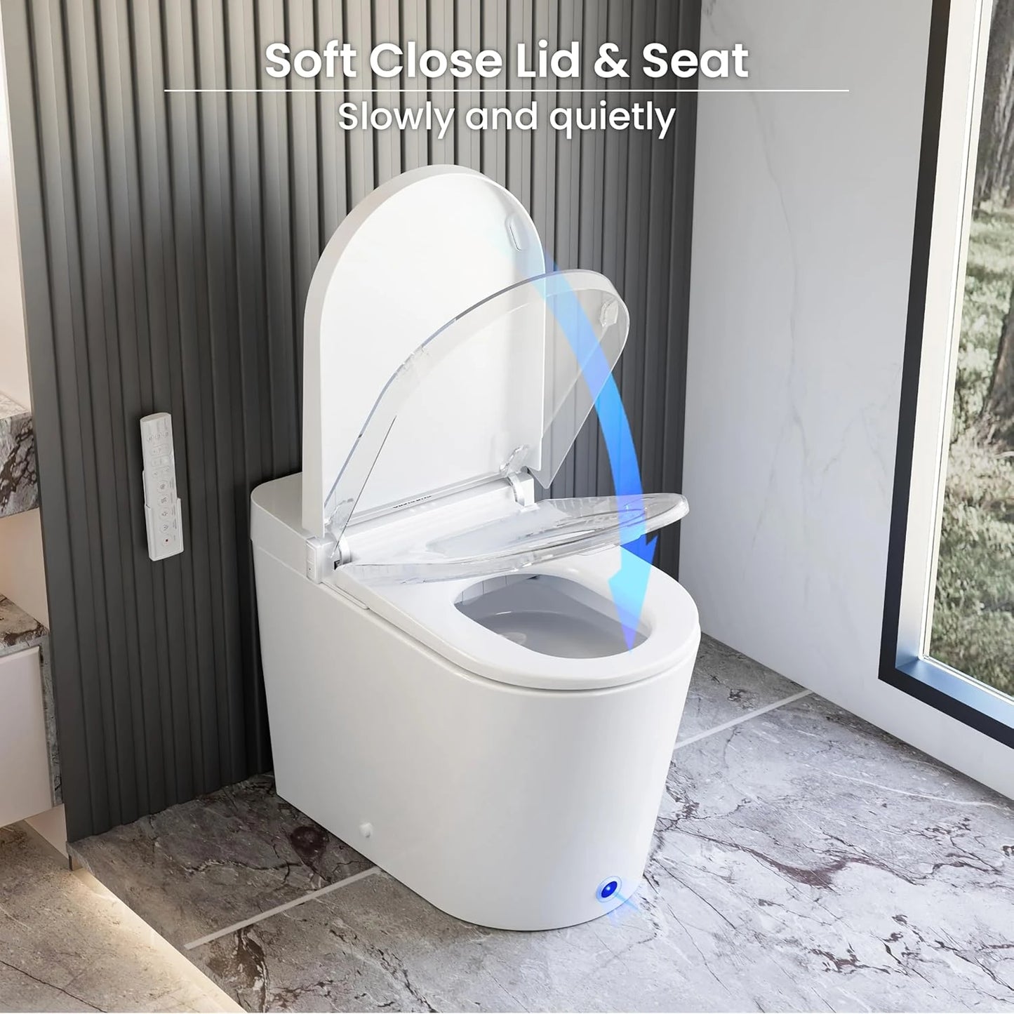 Casta Diva Smart Toilet with Wider Toilet Seat, Soft Close, Tankless  CD-K020-2