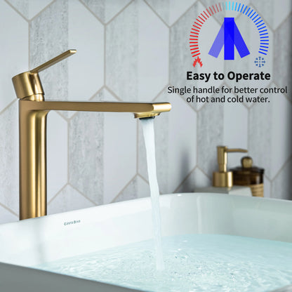 Casta Diva Tall Bathroom Faucet for Vessel Sink Gold  CD-F02G-4