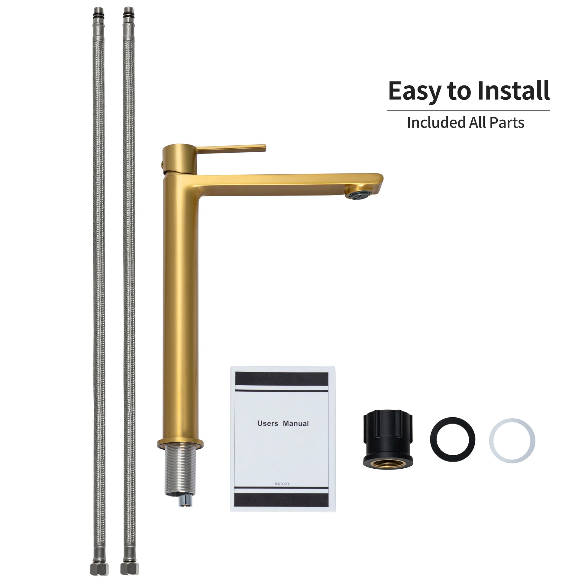 Casta Diva Tall Bathroom Faucet for Vessel Sink Gold  CD-F02G-5