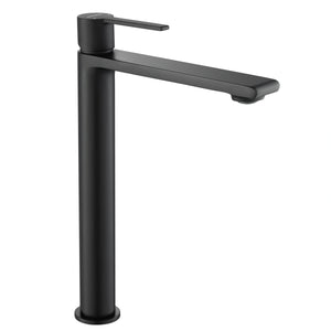 Casta Diva Tall Bathroom Faucet for Vessel Sink, Black | CD-F02B