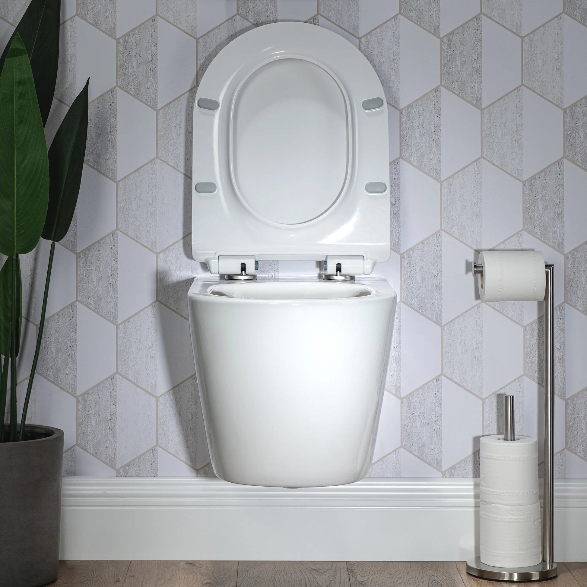 Casta Diva Wall Hung Toilet Bowl for In-Wall Toilet System, White  CD-WT02-8