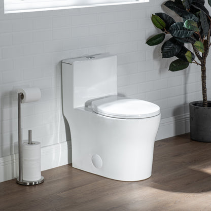 Casta Diva One-Piece Toilet, Round, Dual Flush, 12'' Rough-in, White | CD-T003