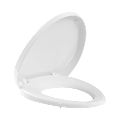 I3900S Slow Close Toilet Seat, 400 Pound Heavy Duty, Elonagated, White